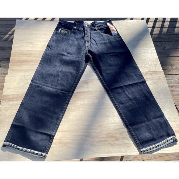 Pepe Jeans London‎ Hoya Baggy Hip Hop Wide Leg Designer Blue Jeans Men’s 40x33 - Picture 1 of 10